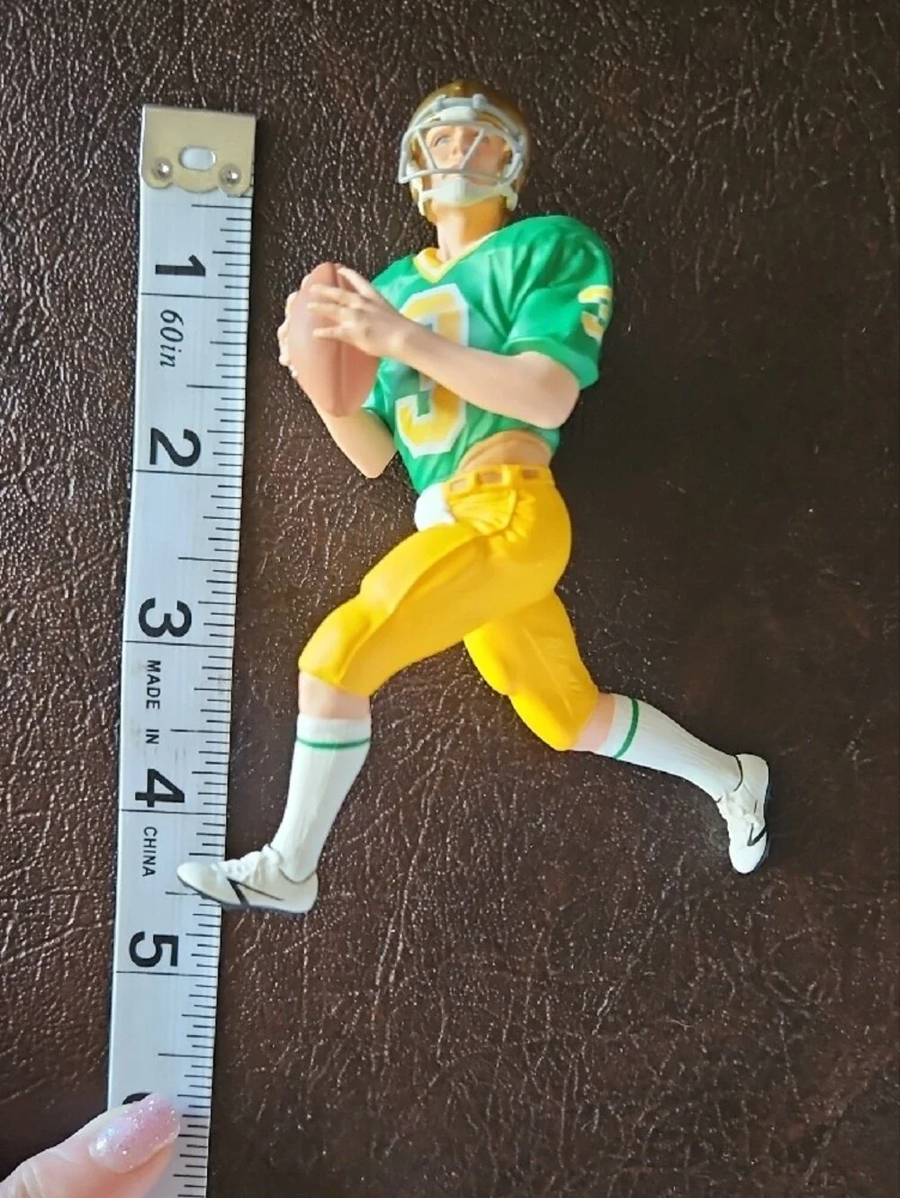Hallmark Keepsake Joe Montana Ornament - Green & Gold NOTRE DAME Uniform